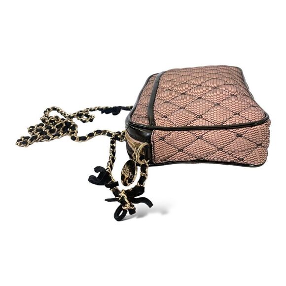 RED VALENTINO Quilted Crossbody Mesh/Nude Bag - Picture 10 of 12